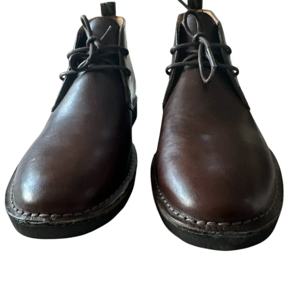 Polo Ralph Lauren Talan Chukka Brown Leather Men's sz 8.5D Lace-Up Casual Dress